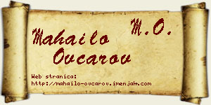 Mahailo Ovčarov vizit kartica